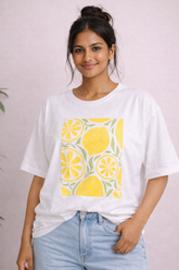 Lemon Bloom Oversized Tee