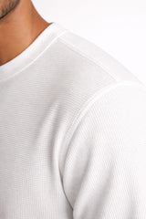 Waffle Long Sleeve T-shirt - White