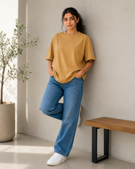 240 GSM Unisex Oversized - Beige