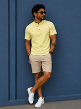 Chinese Collar Tee - Yellow