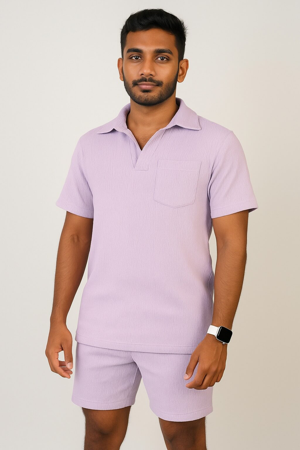 Crape Material Light Purple Full Kit