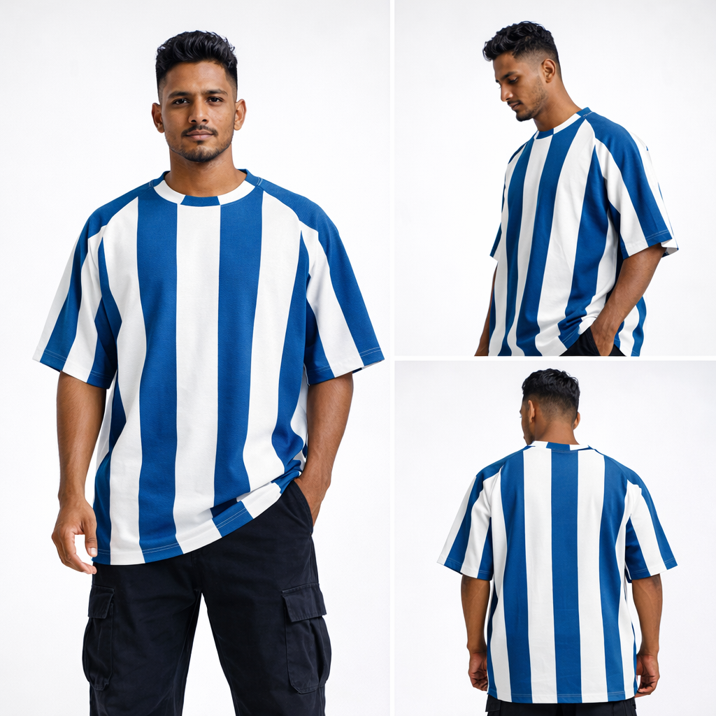 Pop Corn Stripe Oversized T-shirt