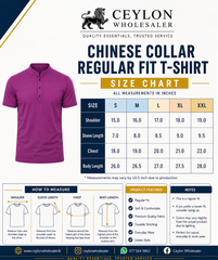 Chinese Collar Tee - Light Sky Blue