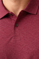 Collar T-shirts - Maroon Marl