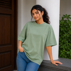 240 GSM Oversized - Moss Green