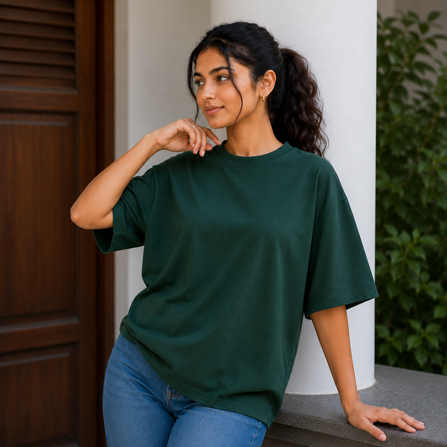240 GSM Unisex Oversized - Dark Green