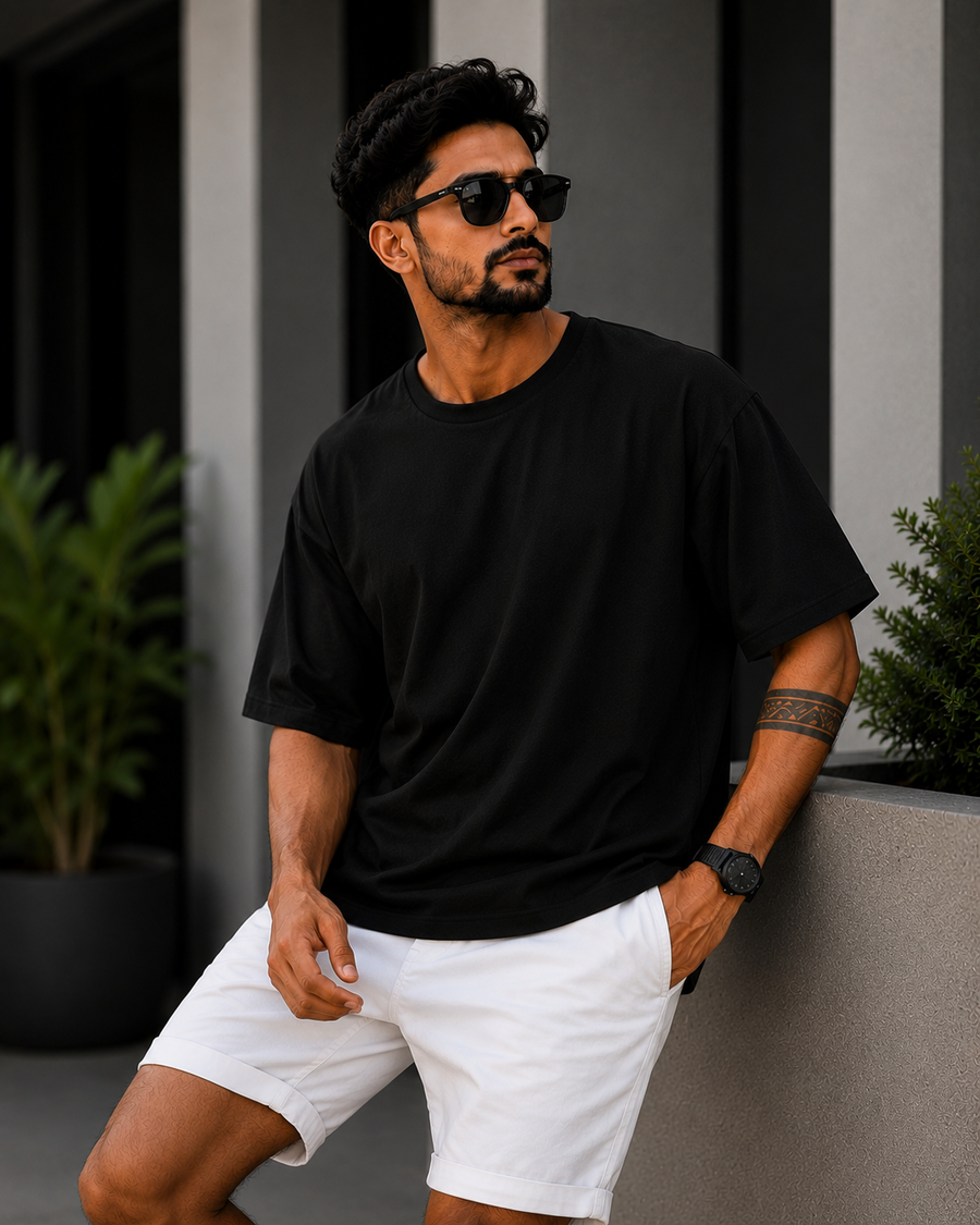 240 GSM Unisex Oversized - Black