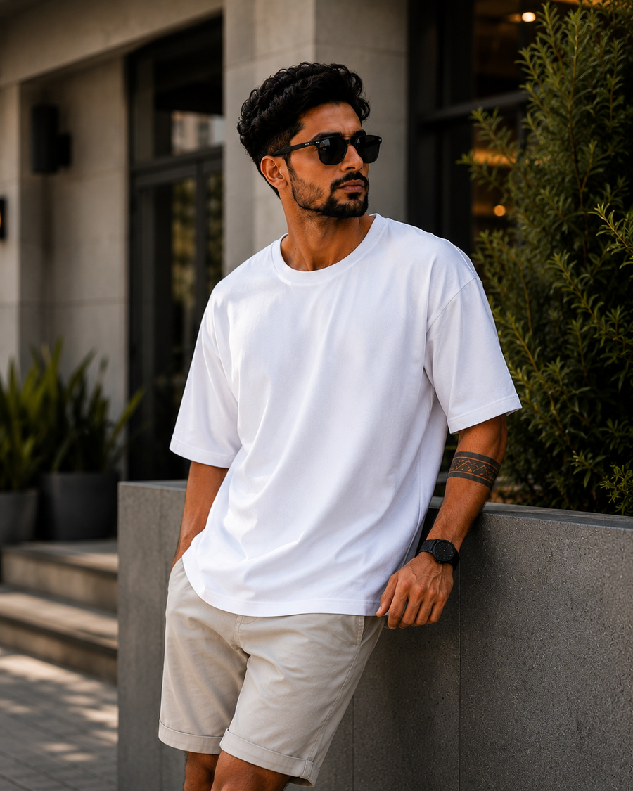 240 GSM Unisex Oversized - White