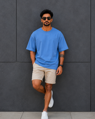 240 GSM Unisex Oversized - Mid Blue