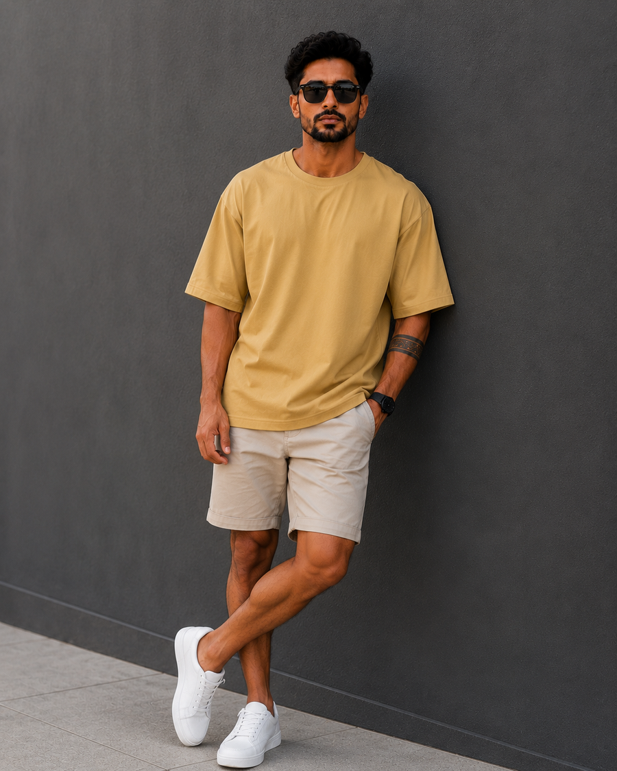240 GSM Unisex Oversized - Beige