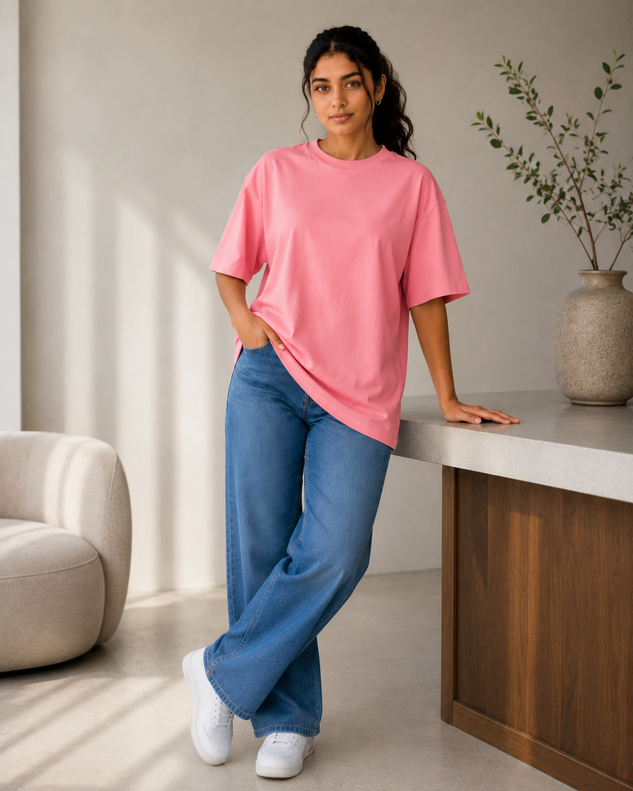 240 GSM Unisex Oversized - Pink