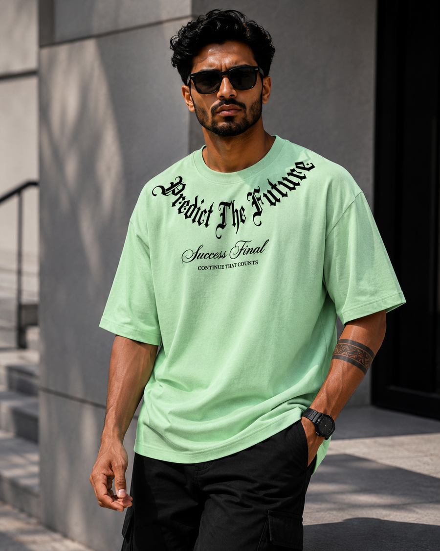 'Predict The Future' Oversized Graphic T-Shirt