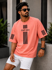 'EMPORIO'  Graphic Oversized T-shirt