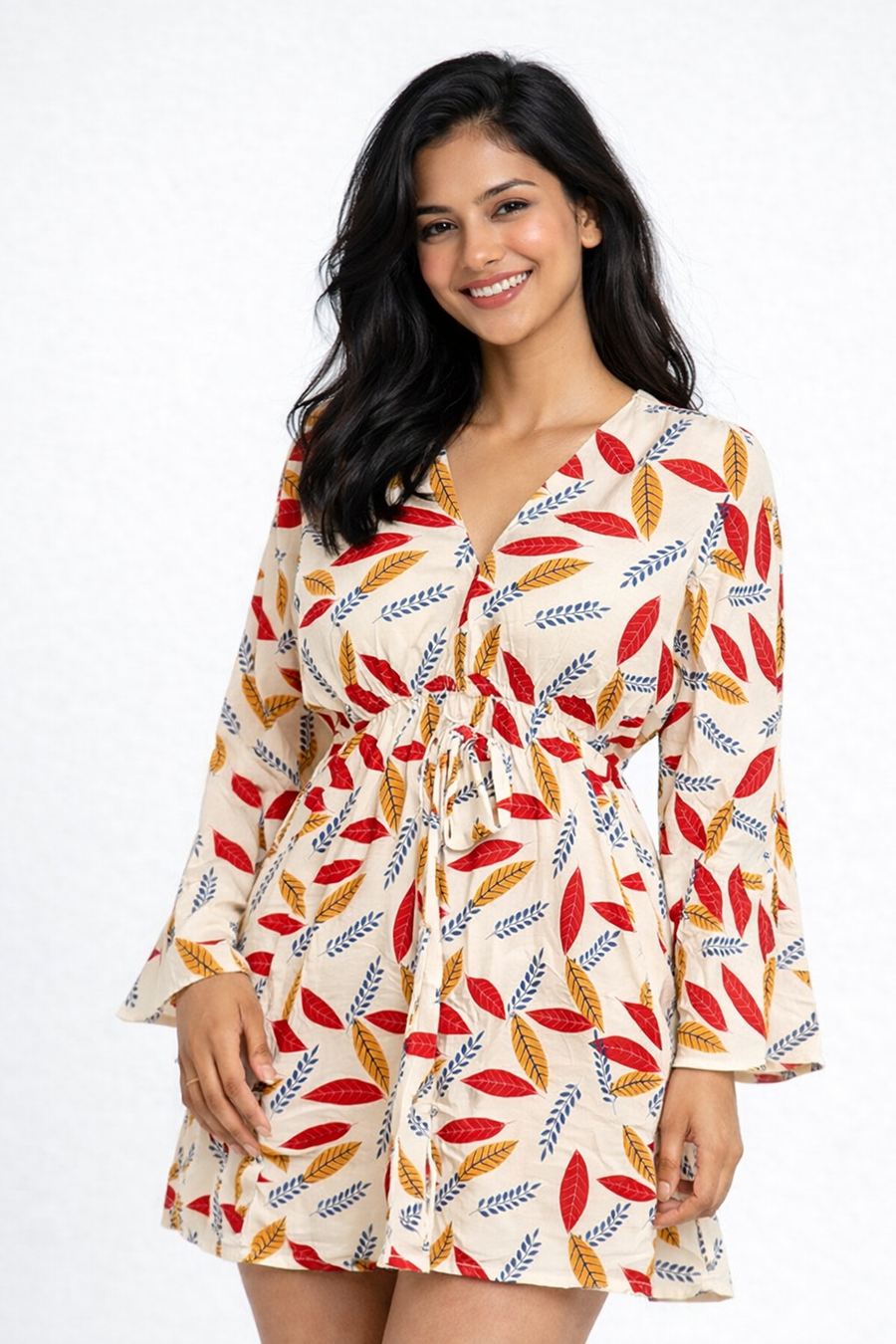 Leaf Charm Mini Dress