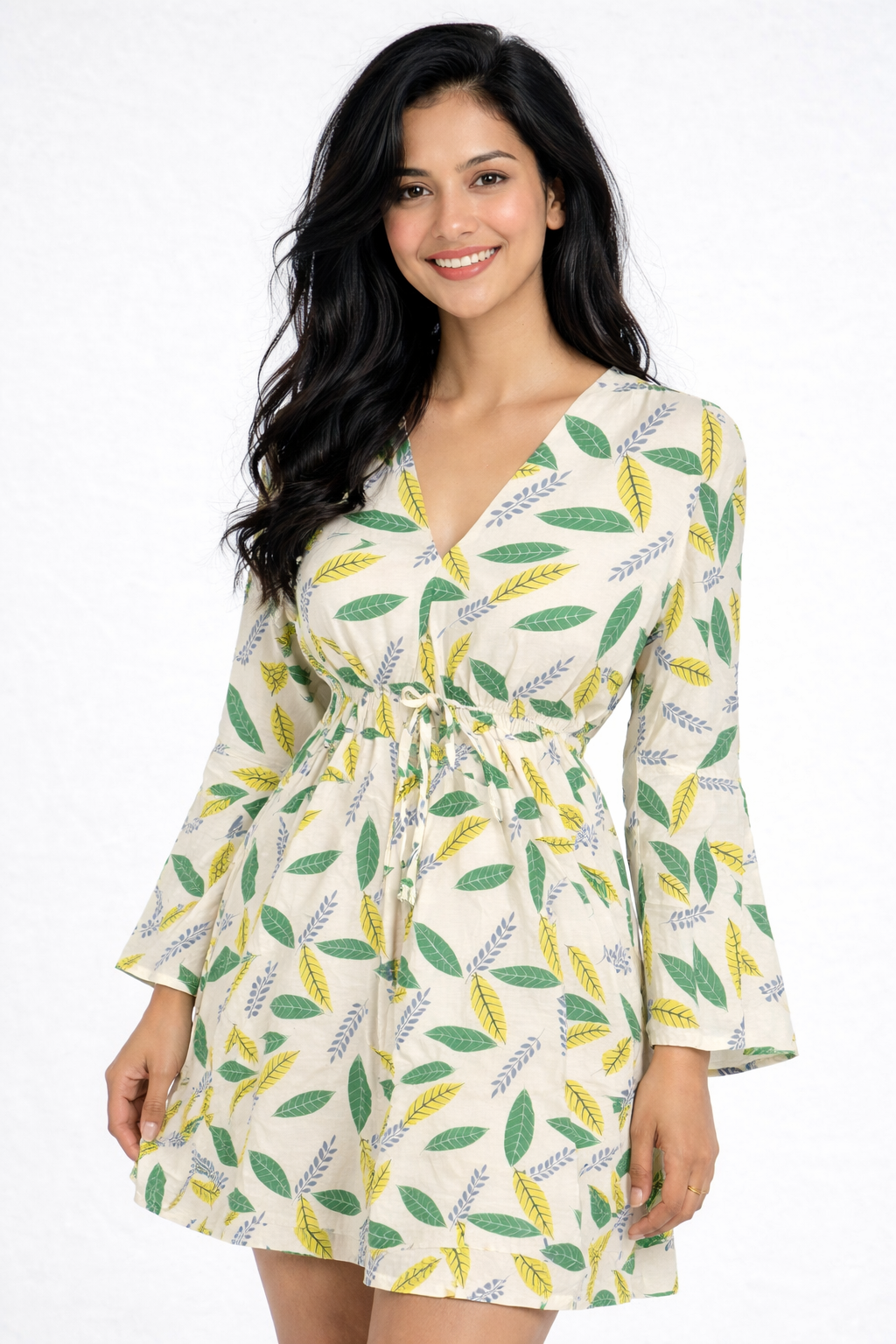 Leaf Charm Mini Dress