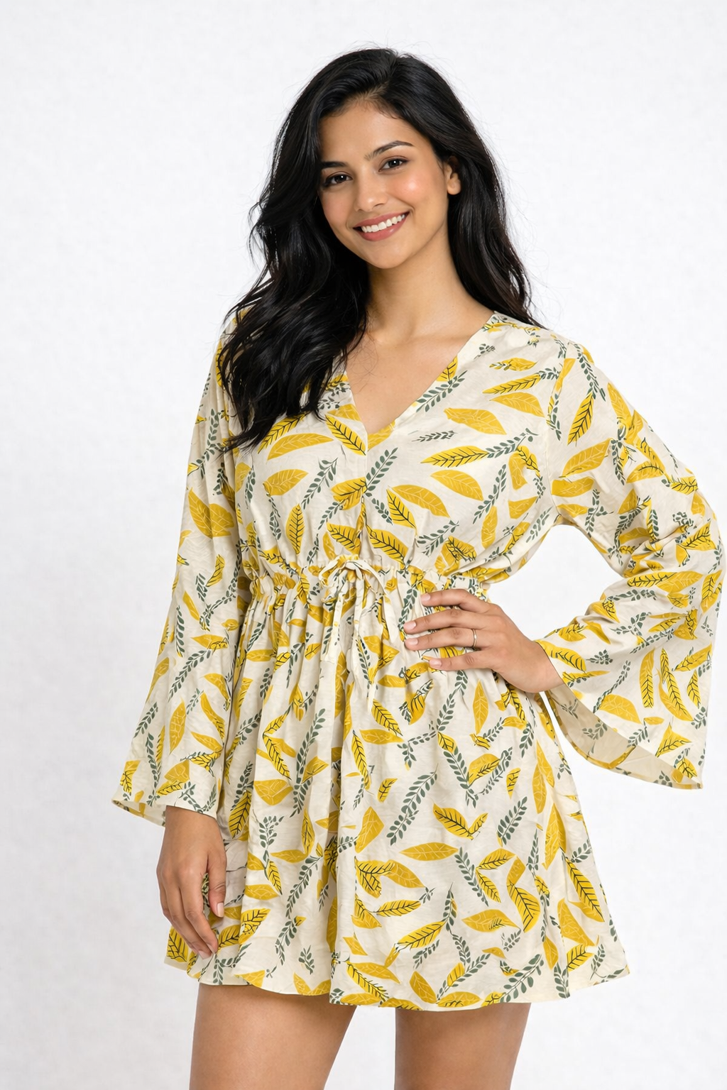 Leaf Charm Mini Dress