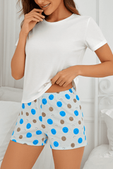 Happy Faces Print Pijama Short